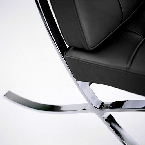 Knoll(ノル) Mies.v.d.Rohe Collection バルセロナチェア ブラック | ラウンジチェア／他 | チェアの通販「ヤマギワオンラインストア」