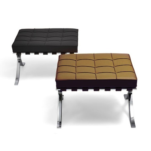 Knoll(ノル) Mies.v.d.Rohe Collection バルセロナスツール ブラック | ラウンジチェア／他 | チェアの通販「ヤマギワオンラインストア」