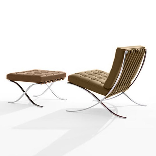 Knoll(ノル) Mies.v.d.Rohe Collection バルセロナスツール ブラック | ラウンジチェア／他 | チェアの通販「ヤマギワオンラインストア」