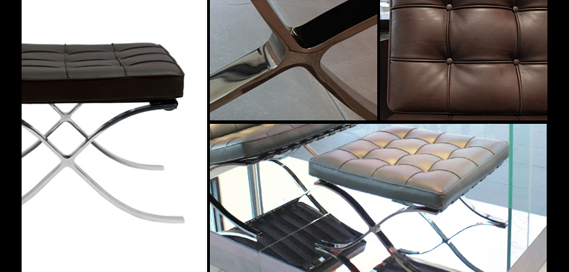 Knoll(ノル) Mies.v.d.Rohe Collection バルセロナスツール ブラック | ラウンジチェア／他 | チェアの通販「ヤマギワオンラインストア」