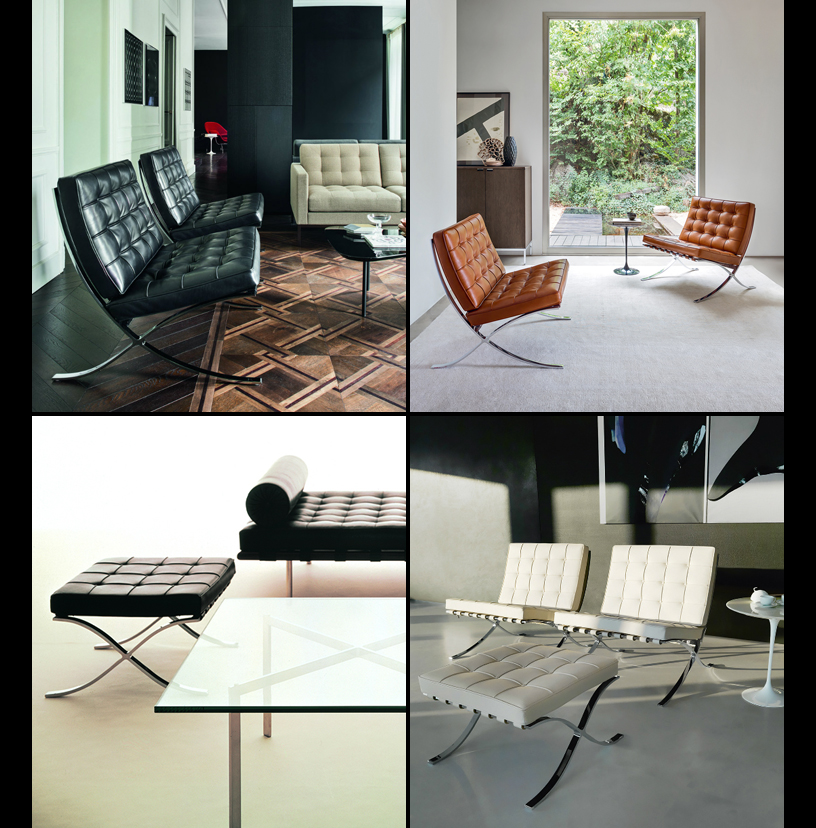 Knoll(ノル) Mies.v.d.Rohe Collection バルセロナスツール ブラック | ラウンジチェア／他 | チェアの通販「ヤマギワオンラインストア」
