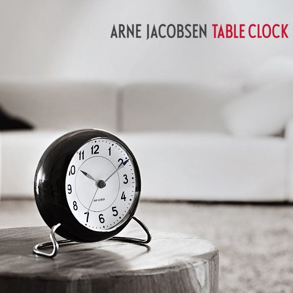 ARNE JACOBSEN（アルネヤコブセン）置時計 ROMAN （ローマン） 110mm ホワイト | 置時計 | インテリア雑貨の通販「ヤマギワオンラインストア」