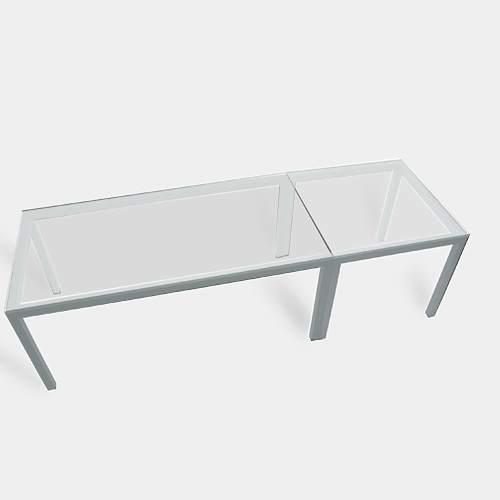 AIRCONDITIONED（エアコンディションド）「KARATE CHOP TABLE（カラテ チョップ テーブルセット）」 アイスホワイト【受注品】[996BY03F] | センターテーブル | テーブルの通販「ヤマギワオンラインストア」