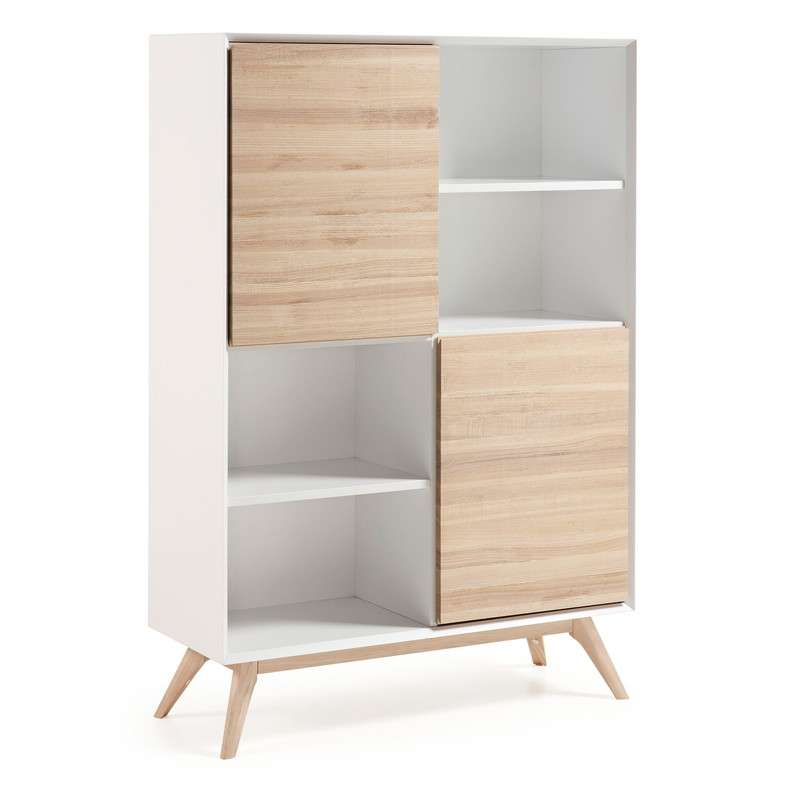 QUATRE Bookshelf 104x152  ash wood, matt white MDF | 商品カテゴリー,収納家具 | LaForma Japan