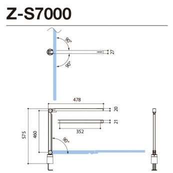 【当社他店舗価格より、さらに10％OFFでお買い得！】「Z-LIGHT Zライト」Z-S7000W ホワイト(白) LED デスクライト タスクライト [山田照明]