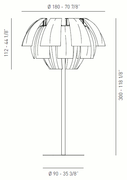 Plumage PL 180 フロアライト