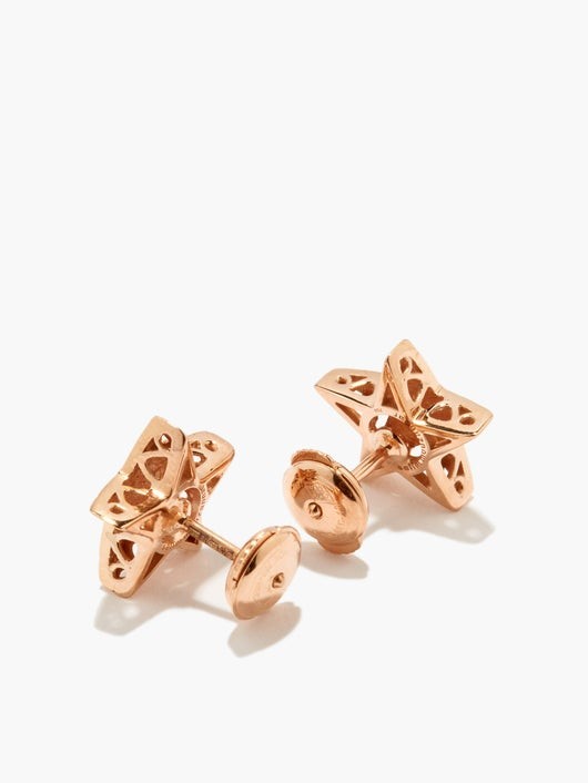 SELIM MOUZANNAR ダイヤモンド ローズゴールドピアス