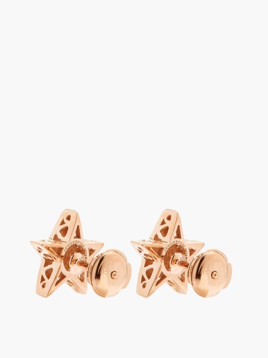 SELIM MOUZANNAR ダイヤモンド ローズゴールドピアス