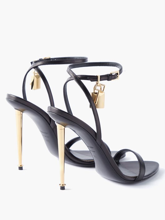 TOM FORD パドロック レザースティレットサンダル
