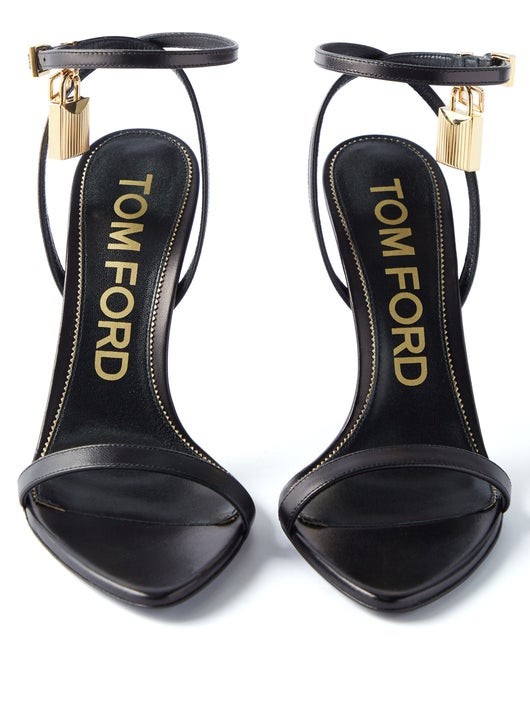 TOM FORD パドロック レザースティレットサンダル