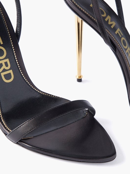 TOM FORD パドロック レザースティレットサンダル