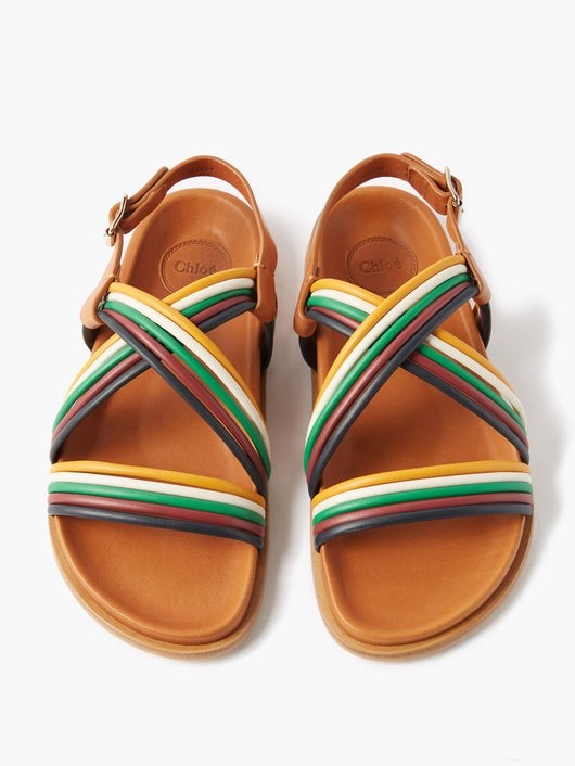 CHLOÉ ケーシー レザーフラットサンダル