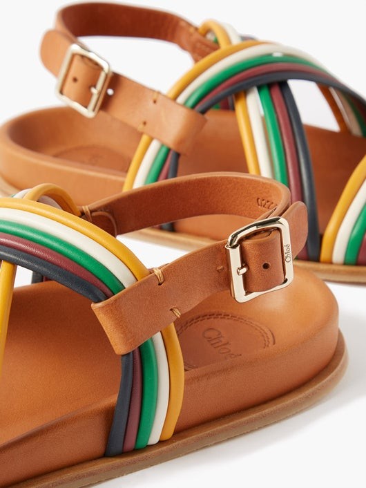 CHLOÉ ケーシー レザーフラットサンダル
