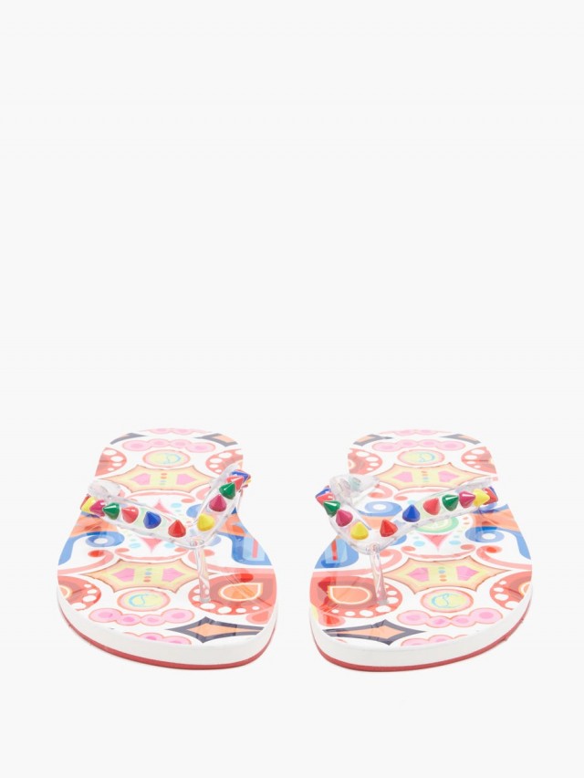 CHRISTIAN LOUBOUTIN ルビ スタッズ ラバービーチサンダル