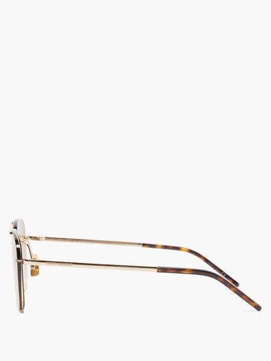 SAINT LAURENT EYEWEAR アビエイター リムレスサングラス
