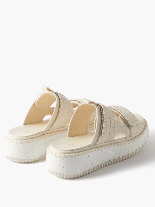 CHLOÉ リリー スエードフラットフォームサンダル