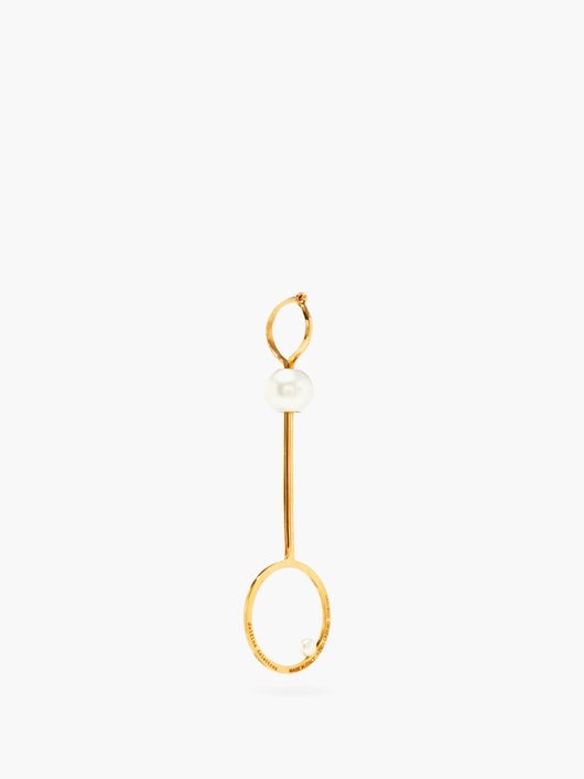 DELFINA DELETTREZ バブル パール＆ダイヤモンド ゴールドシングルピアス