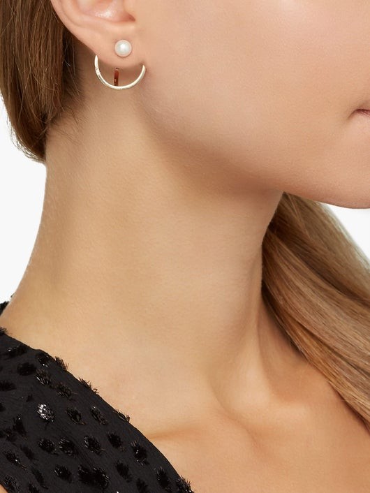 DELFINA DELETTREZ Small Bubble 18kt gold, pearl and diamond earring