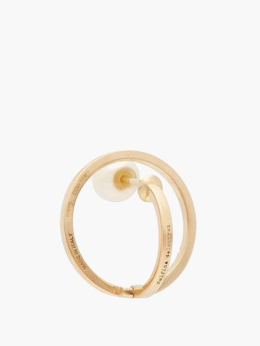DELFINA DELETTREZ Small Bubble 18kt gold, pearl and diamond earring
