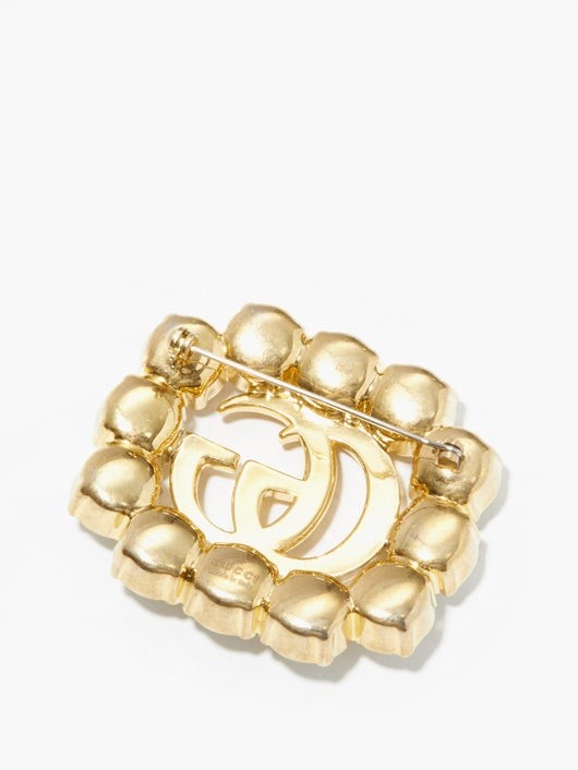 GUCCI GG パールブローチ