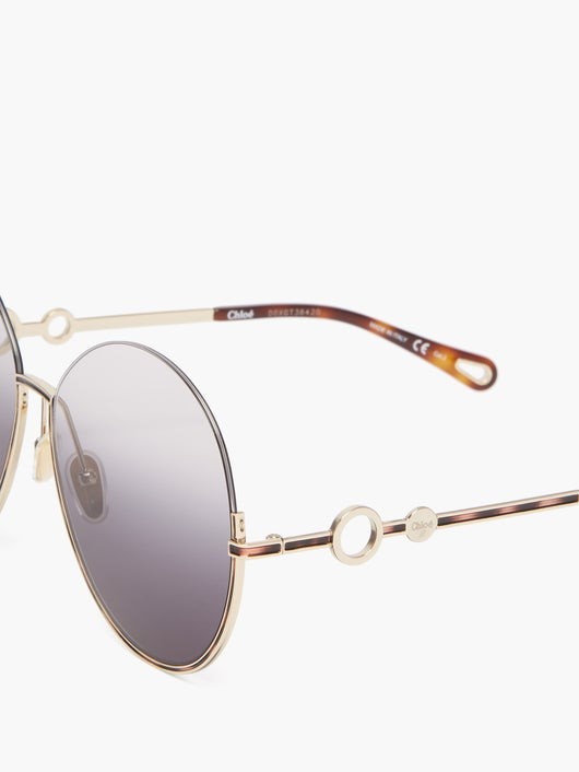 CHLOÉ EYEWEAR ソフィア ハーフリム ラウンドサングラス