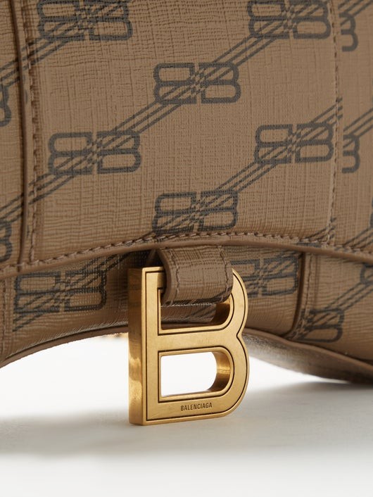BALENCIAGA アワーグラス コーティングキャンバスバッグ