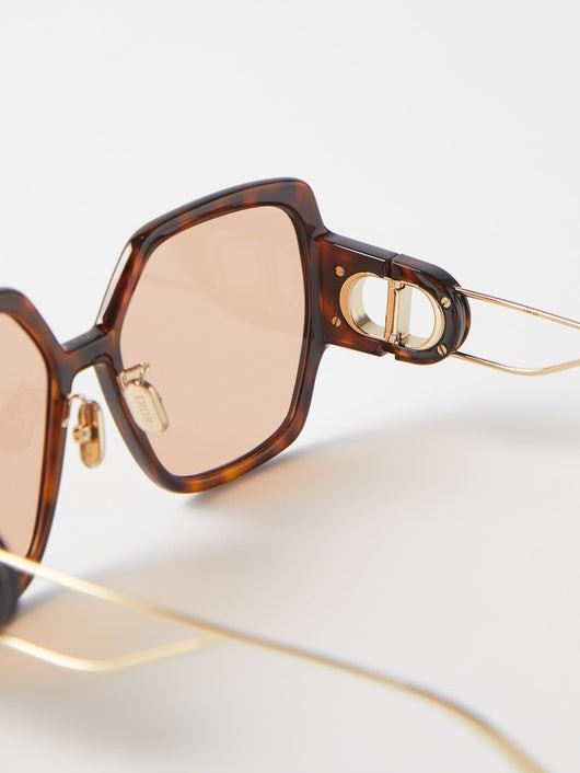 DIOR トータスシェル オーバーサイズ スクエアサングラス