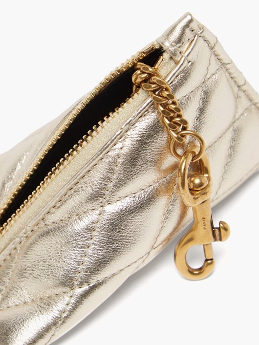 SAINT LAURENT ベルリンゴ メタリックレザー バッグチャーム
