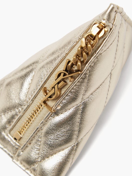 SAINT LAURENT ベルリンゴ メタリックレザー バッグチャーム