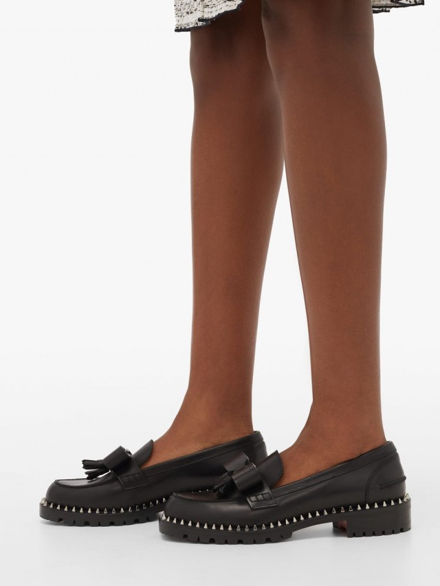 CHRISTIAN LOUBOUTIN アースル ルグ スタッズ レザーローファー