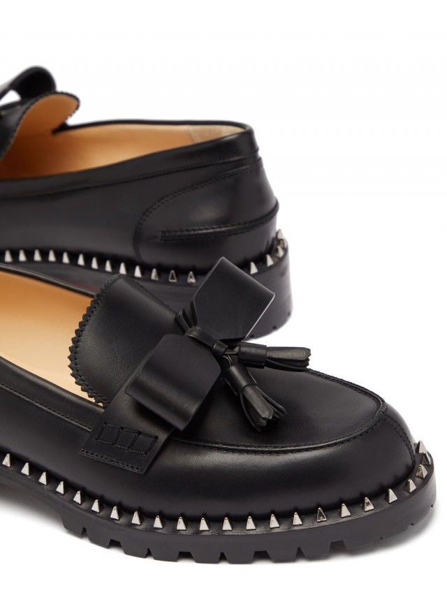CHRISTIAN LOUBOUTIN アースル ルグ スタッズ レザーローファー