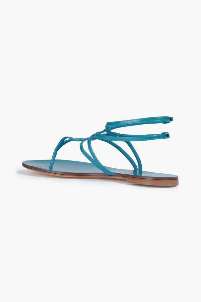 CASADEI パテントレザー サンダル