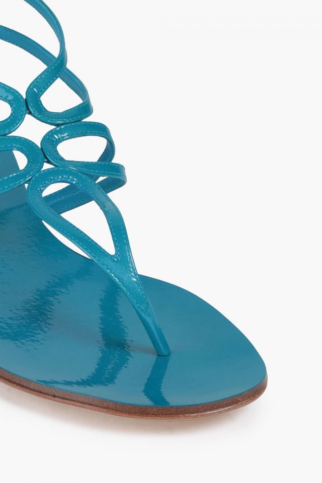 CASADEI パテントレザー サンダル