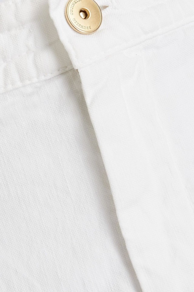 BRUNELLO CUCINELLI コットン&リネン混 テーパード パンツ