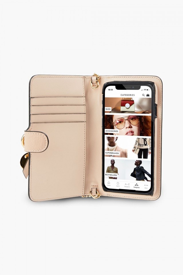 CHLOÉ 装飾付き ペブル加工レザー iPhone X/XS ケース