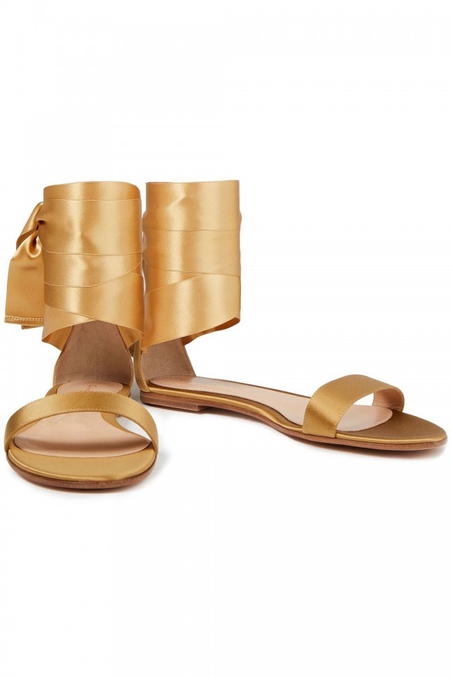 GIANVITO ROSSI シルクサテン サンダル