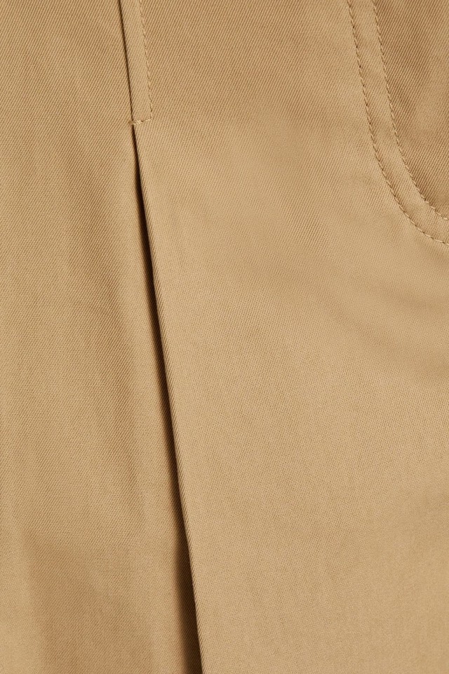 VICTORIA, VICTORIA BECKHAM コットンギャバジン ワイドレッグパンツ タック入り