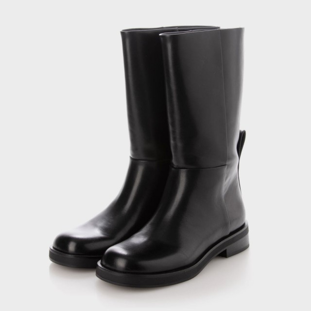 【2021 WINTER 新作】スリッポンフラット アンクルブーツ / Slip-On Flat Ankle Boots （Black）