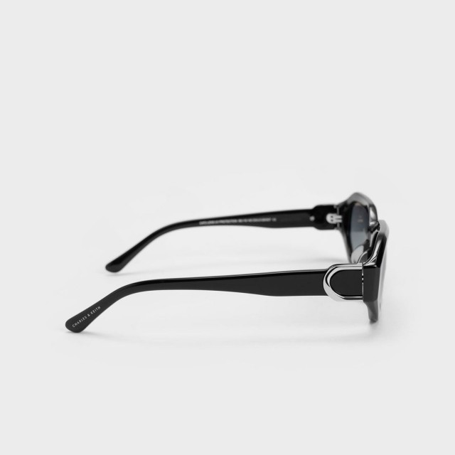 Gabine ガビーヌ リサイクルアセテートオーバルサングラス （Black）