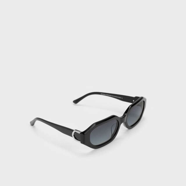 Gabine ガビーヌ リサイクルアセテートオーバルサングラス （Black）