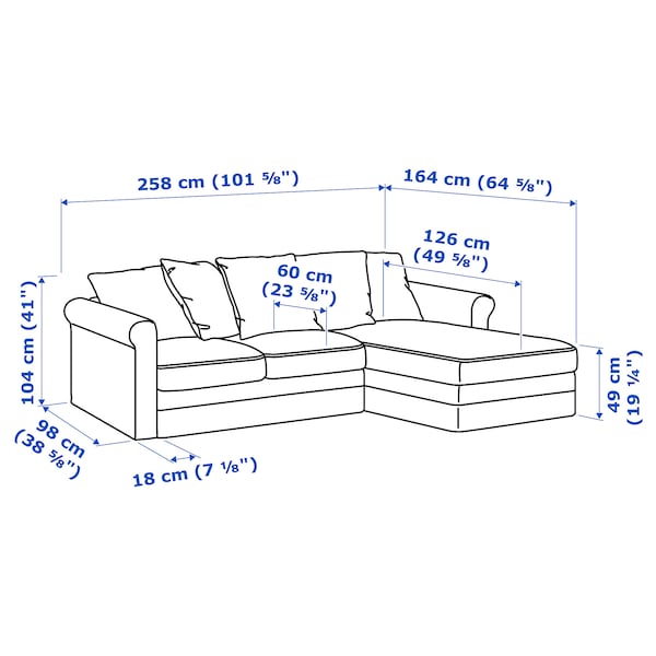 GRÖNLID グローンリード 3人掛けソファ 寝椅子付き, インセロス ホワイト - IKEA