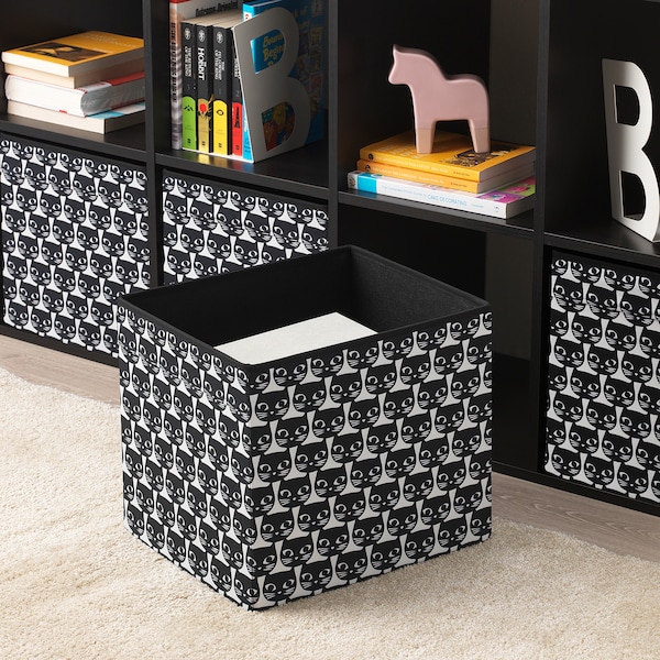 DRÖNA ドローナ ボックス, ホワイト, ブラック 模様入り - IKEA