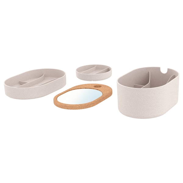 SAXBORGA サクスボルガ 収納ボックス ミラーのふた付き, プラスチック コルク, 24x17 cm - IKEA