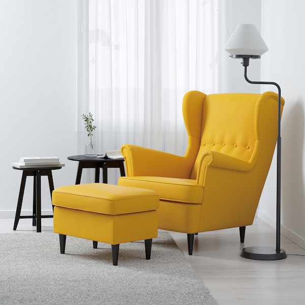 STRANDMON ストランドモン オットマン, スキフテボー イエロー - IKEA