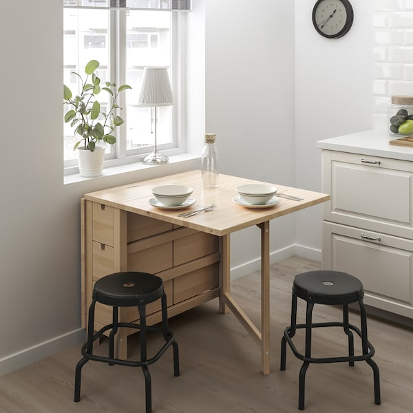 NORDEN ノールデン ゲートレッグテーブル, バーチ, 26/89/152x80 cm - IKEA