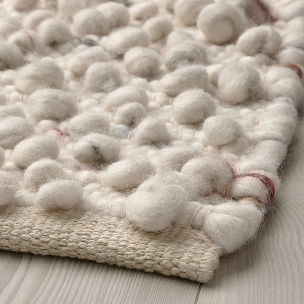 SVÄRDBORG スヴェルドボリ ラグ 平織り, ハンドメイド オフホワイト/マルチカラー, 133x195 cm - IKEA