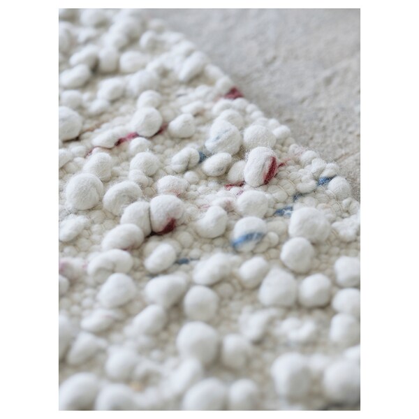 SVÄRDBORG スヴェルドボリ ラグ 平織り, ハンドメイド オフホワイト/マルチカラー, 133x195 cm - IKEA