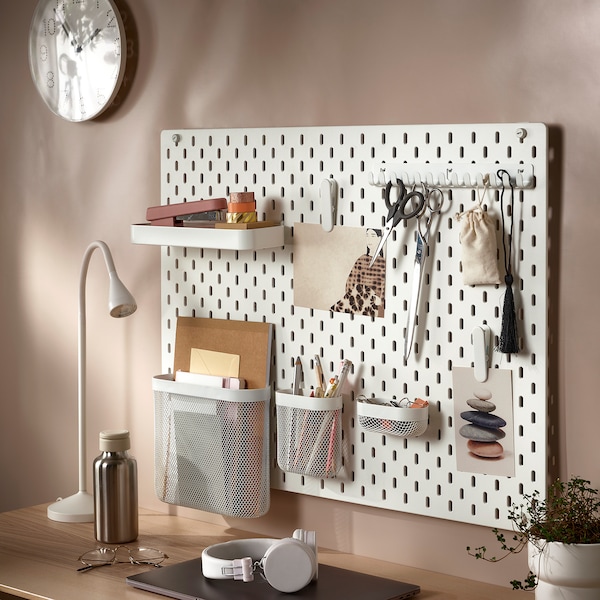 SKÅDIS スコーディス 有孔ボード, ホワイト, 76x56 cm - IKEA