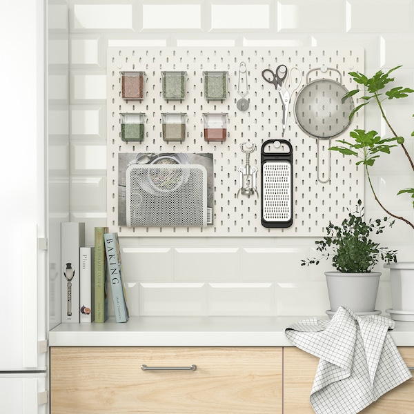 SKÅDIS スコーディス 有孔ボード, ホワイト, 76x56 cm - IKEA