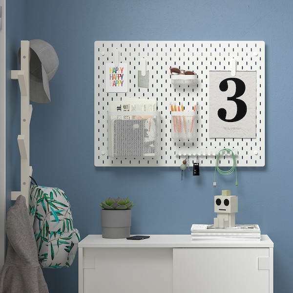 SKÅDIS スコーディス 有孔ボード, ホワイト, 76x56 cm - IKEA